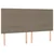 LED uzglavlje smeđesivo 200x5x118/128 cm od tkanine