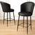 HANAH HOME Set 2 barske stolice Uras Black