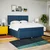 Vidaxl Box spring postelja z vzmetnico modra 180x200 cm blago