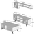 Hanah Home Set TV komoda i klub sto Inci, 4 komada, Orah-krem