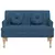 Klupa s jastucima plava 113 x 64,5 x 75,5 cm od tkanine