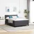 Vidaxl LED Box Spring Postelja Temno siva in bela 140 x 200 cm