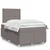 Vidaxl Box spring postelja z vzmetnico taupe 120x200 cm blago