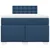 Vidaxl Box spring postelja z vzmetnico moder 120x200 cm blago