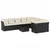 10-dijelni set vrtnih sofa s jastucima crni od poliratana