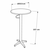 Okrugli vrtni barski stol aluminijski o 55,5 cm Alicante – Ezeis