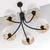 Jupiter 2104 - Luster na lancu ARTHUR 5xE27/15W/230V bela/crna/dekor mermera