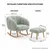ATELIER DEL SOFA Fotelja i tabure Lotus Green