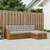 Set vanjskih sofa Prirodna i svjetlosiva 249 x 162,5 x 73 cm