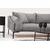 Atelier del Sofa Ugaona garnitura Leo 90x65x255cm Siva