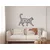 WallXpert metalni zidni ukras 5263, geometrijska mačka u hodu, 75 x 60 cm, crni