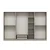 Hanah Home ormar sa reflektujućim staklom Nisa 20662, 315 cm, peščar