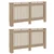 Pokrivač radijatora 2 pcs Hrast sonoma 152 x 19 x 81,5 cm