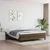 Vidaxl Box spring postelja z vzmetnico temno rjava 180x200 cm blago