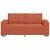 Vidaxl Dvosed rdeče oranžen 180x77x82 cm žametno blago
