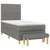 Vidaxl Box spring postelja z vzmetnico temno siva 100x200 cm blago