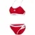 Arena icons bikini cross back solid red/white m - uk34