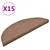 Prostirke za stepenice 15 kom 56x17x3 cm smeđe poluokrugle