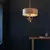 Endon 95212 - Luster na lancu 3xE27/10W/230V, prečnik 60 cm, siva/mesing