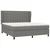 Vidaxl Box spring postelja z vzmetnico temno siva 180x200 cm blago