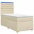vidaXL Postelja boxspring z vzmetnico Krem 80 x 200 cm Blago