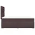 Vidaxl Box spring postelja z vzmetnico temno rjava 80x200 cm blago