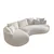 Atelier del Sofa Ugaona garnitura na razvlačenje Venedik Left, 317 x 163.5 x 71 cm, Bela
