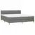 vidaXL Box spring postelja z vzmetnico LED temno siva 160x200 cm blago