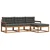 Set vanjskih sofa s jastukom 4 pcs Prirodna i antracit