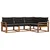 Set vanjskih sofa s jastukom 4 pcs Prirodna i crna