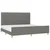Vidaxl Posteljni okvir brez vzmetnice temno siv 200x200 cm blago
