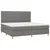 Vidaxl Box spring postelja z vzmetnico temno siva 200x200 cm blago