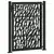 shumee vidaXL Vrtna vrata Black 105x130 cm Oblikovanje jeklene sledi