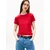 Tommy Jeans Majica rdeča/bela