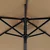 Vrtni suncobran s čeličnom šipkom LED smeđesivi 225x225x212 cm
