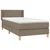 Vidaxl Box spring postelja z vzmetnico taupe 90x190 cm blago