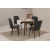 Hanah Home Set trpezarijski sto, 2 trpezarijske stolice i 2 klupe Vina 1053 Orah