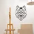 Wallity Zidna dekoracija Wolf2 Metal Decor, 41 x 57 cm, Crna