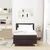 Vidaxl LED Box Spring Postelja Temno rjava 90 x 190 cm blago