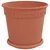 Saksije za biljke 6 pcs Crvena cigla O 19 x 16 cm Plastika