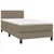 Vidaxl Box spring postelja z vzmetnico LED taupe 90x200 cm blago