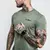 GymBeam Majica Basic Heather Military