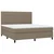 Vidaxl Box spring postelja z vzmetnico taupe 180x200 cm blago