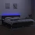 Vidaxl Box spring postelja z vzmetnico LED črna 200x200 cm blago