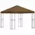 Gazebo 3 x 3 m Sivosmeđa Poliester i čelik 190 gsm