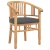 Stolica s jastukom 2 pcs Smeđa 63 x 58 x 89 cm Čvrsto teak drvo