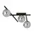 Plafonsko svetlo SMART 3xE14/10W/230V crno/sivo