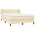 Vidaxl Box spring postelja z vzmetnico krem 140x190 cm blago