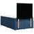 Vidaxl Box spring postelja z vzmetnico moder 120x200 cm blago
