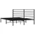 Vidaxl Kovinski posteljni okvir z vzglavjem črn 150x200 cm